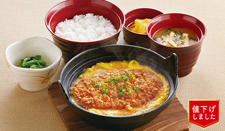 出汁香るロースかつとじ定食