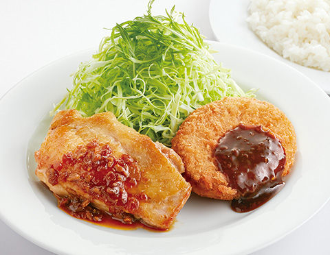 ガーリックチキンステーキ＆ポテトコロッケ