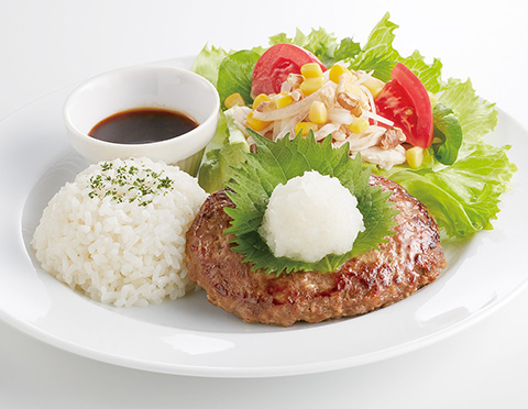 和風ハンバーグ＆蒸し鶏サラダ
